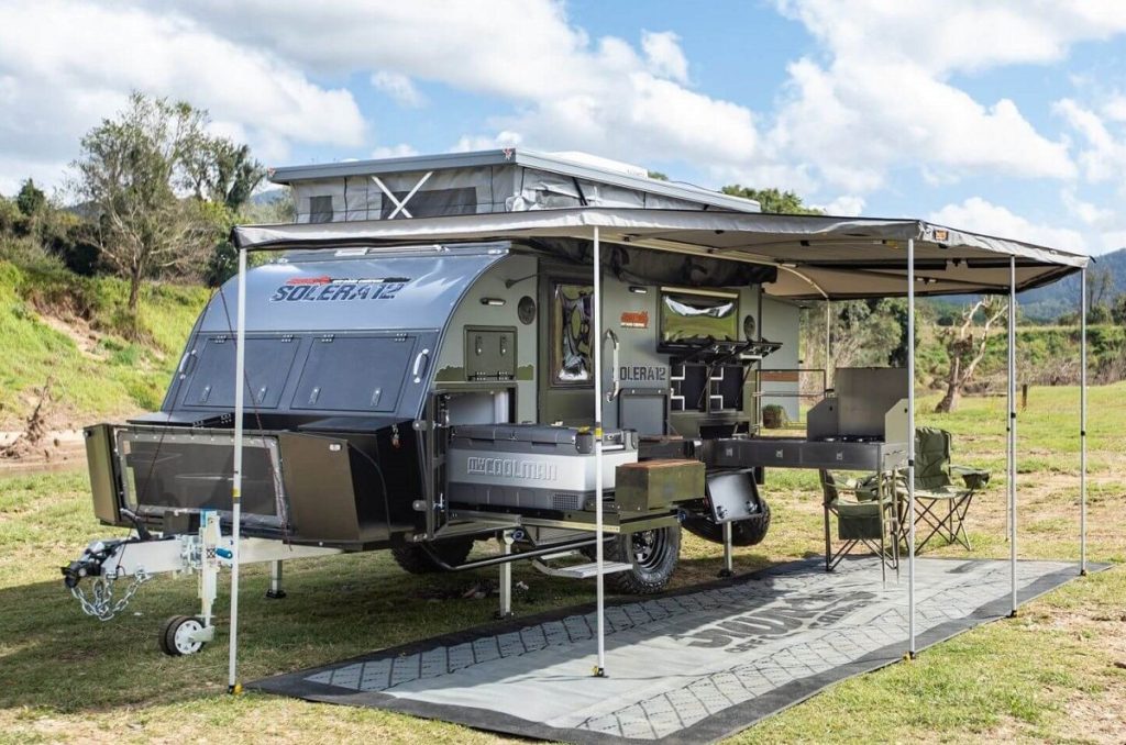 JAWA Solera Off Road Camper - slide out features for compact camping